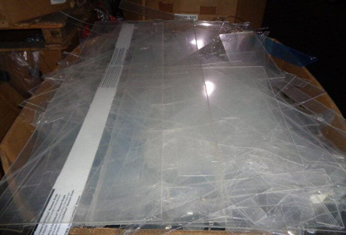 Acrylic plastic scrap