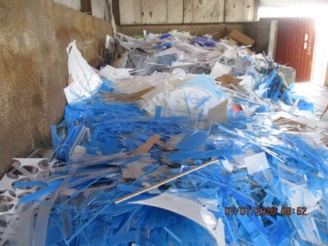 Sheet Cutoff plastic scrap