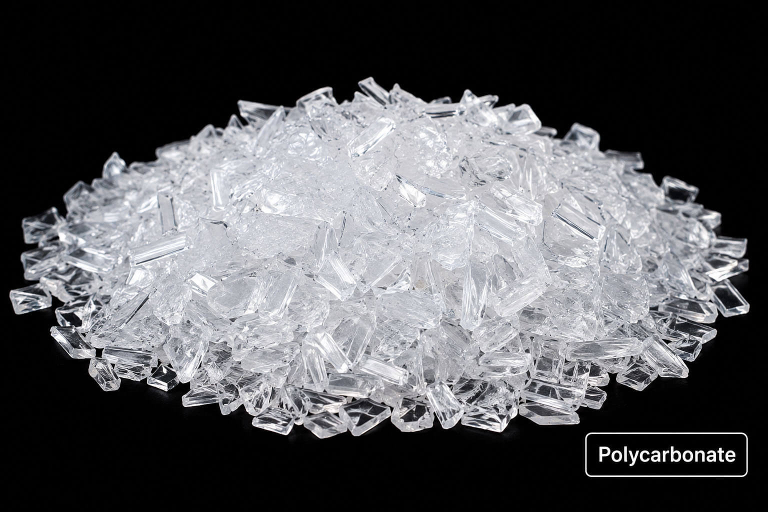 Polycarbonate plastic scrap