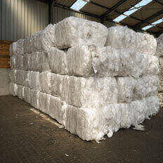 Collection of clean plastic scrap for recycling at Luckystar
